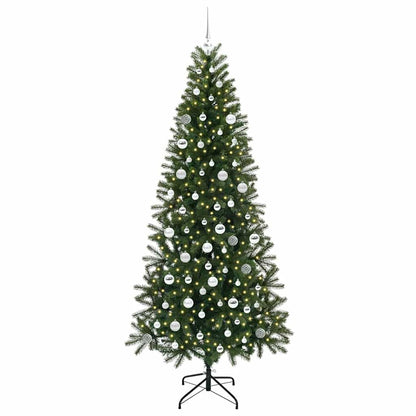 Künstlicher Weihnachtsbaum mit 300 LEDs Grün 210 cm PE und PVC