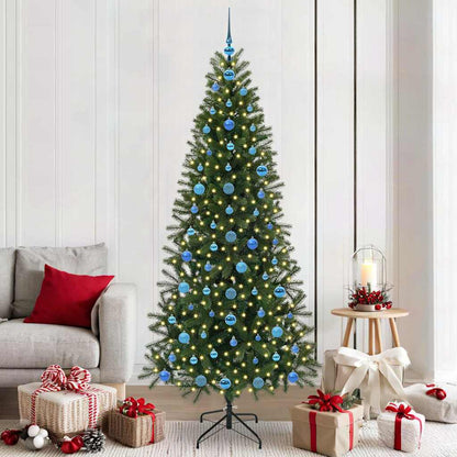 vidaXL Künstlicher Weihnachtsbaum mit 300 LEDs Grün 210 cm PE und PVC