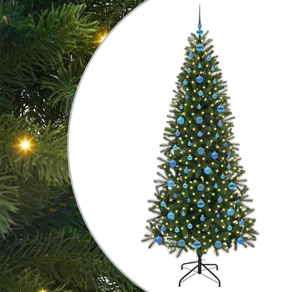vidaXL Künstlicher Weihnachtsbaum mit 300 LEDs Grün 210 cm PE und PVC