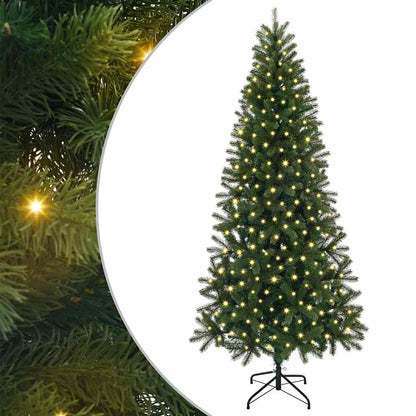 vidaXL Künstlicher Weihnachtsbaum mit 300 LEDs Grün 240 cm PE und PVC