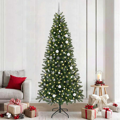 vidaXL Künstlicher Weihnachtsbaum mit 300 LEDs Grün 240 cm PE und PVC