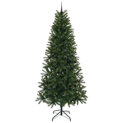 vidaXL Künstlicher Weihnachtsbaum mit 300 LEDs Grün 240 cm PE und PVC