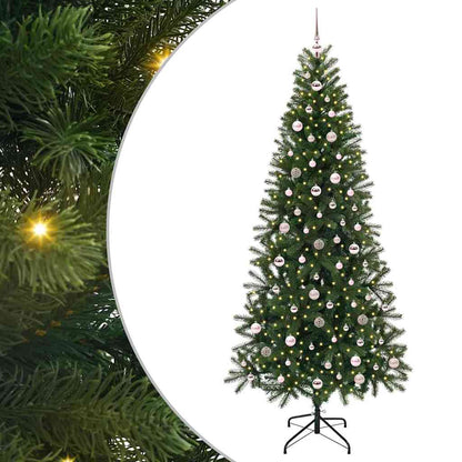 vidaXL Künstlicher Weihnachtsbaum mit 300 LEDs Grün 240 cm PE und PVC