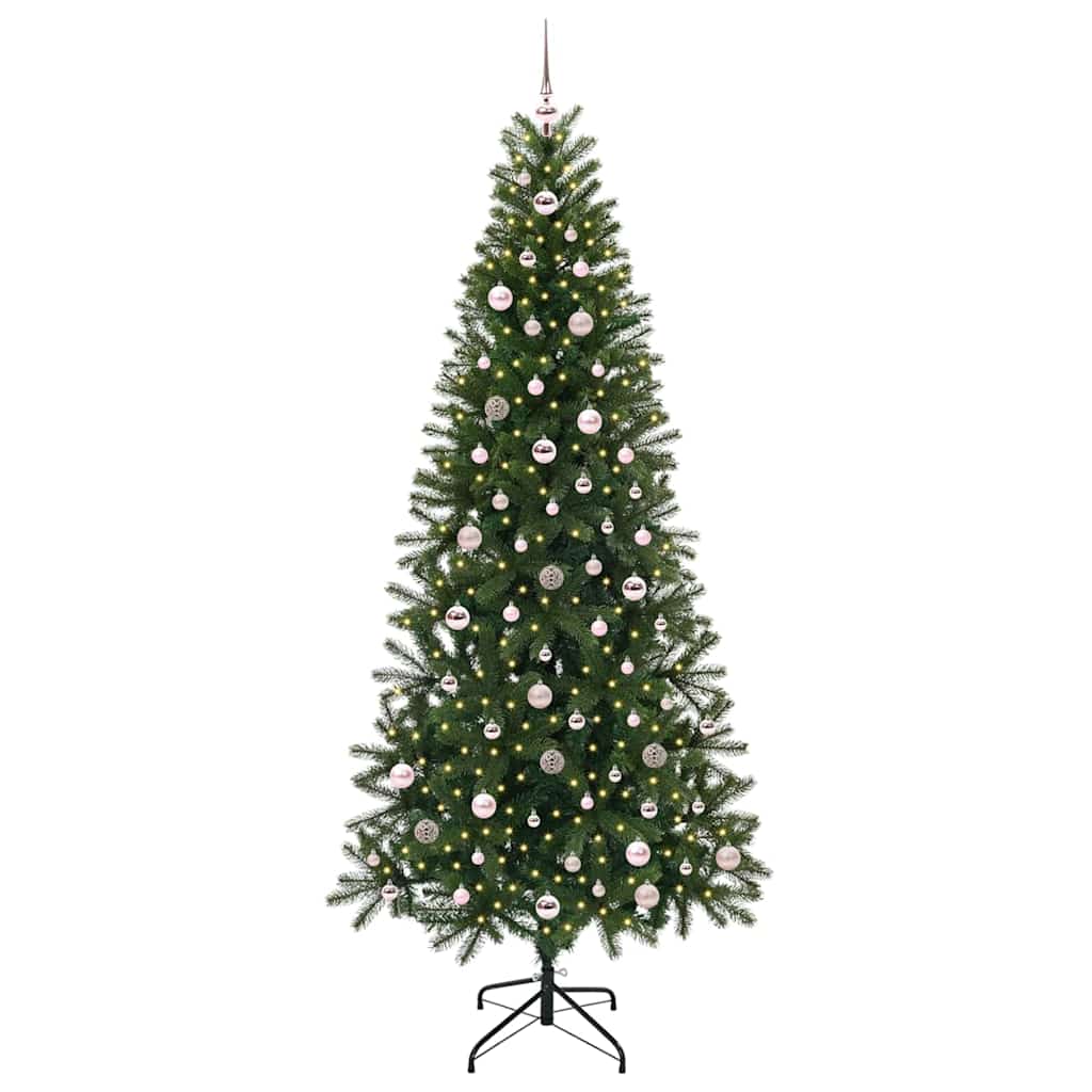 vidaXL Künstlicher Weihnachtsbaum mit 300 LEDs Grün 240 cm PE und PVC