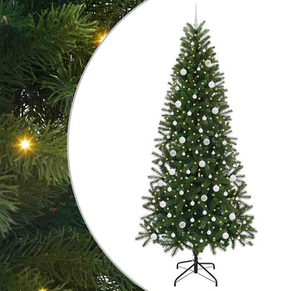Künstlicher Weihnachtsbaum mit 300 LEDs Grün 240 cm PE und PVC