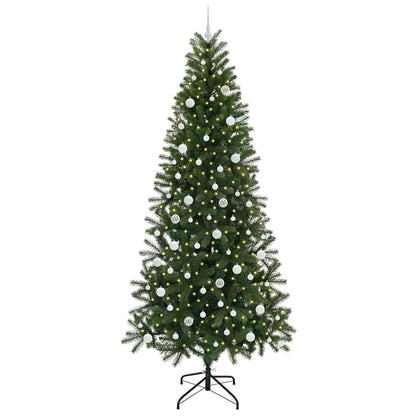 Künstlicher Weihnachtsbaum mit 300 LEDs Grün 240 cm PE und PVC