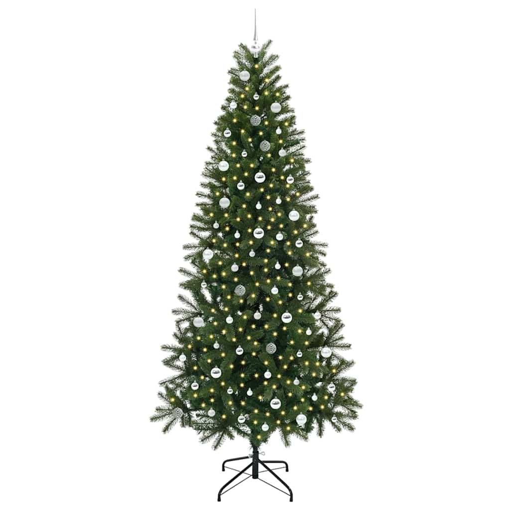 vidaXL Künstlicher Weihnachtsbaum mit 300 LEDs Grün 240 cm PE und PVC