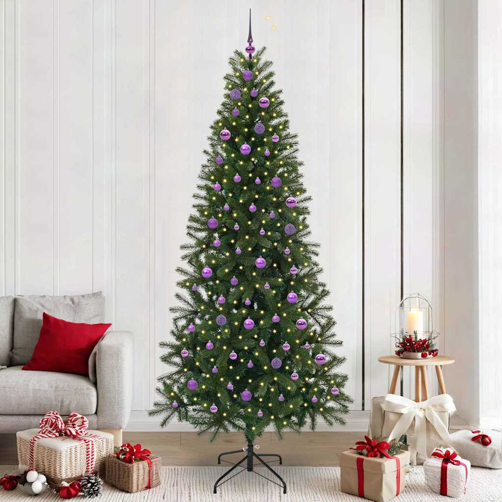 vidaXL Künstlicher Weihnachtsbaum mit 300 LEDs Grün 240 cm PE und PVC