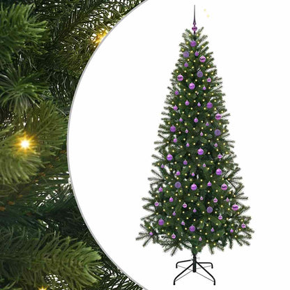 vidaXL Künstlicher Weihnachtsbaum mit 300 LEDs Grün 240 cm PE und PVC