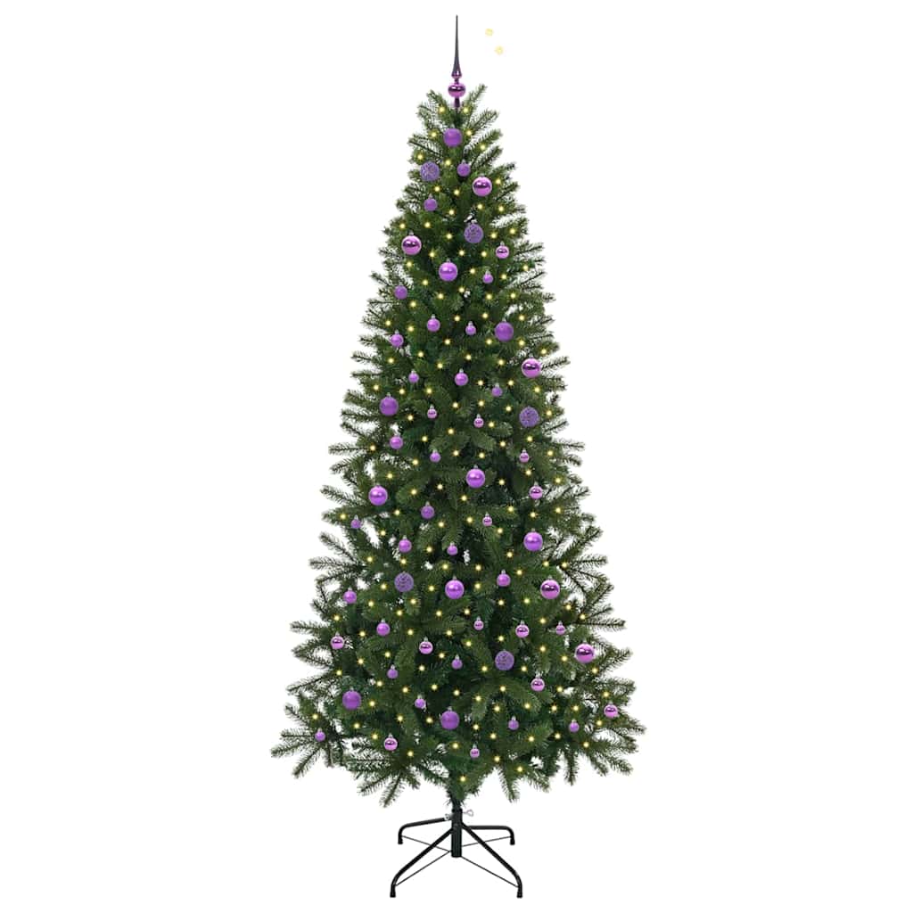 vidaXL Künstlicher Weihnachtsbaum mit 300 LEDs Grün 240 cm PE und PVC