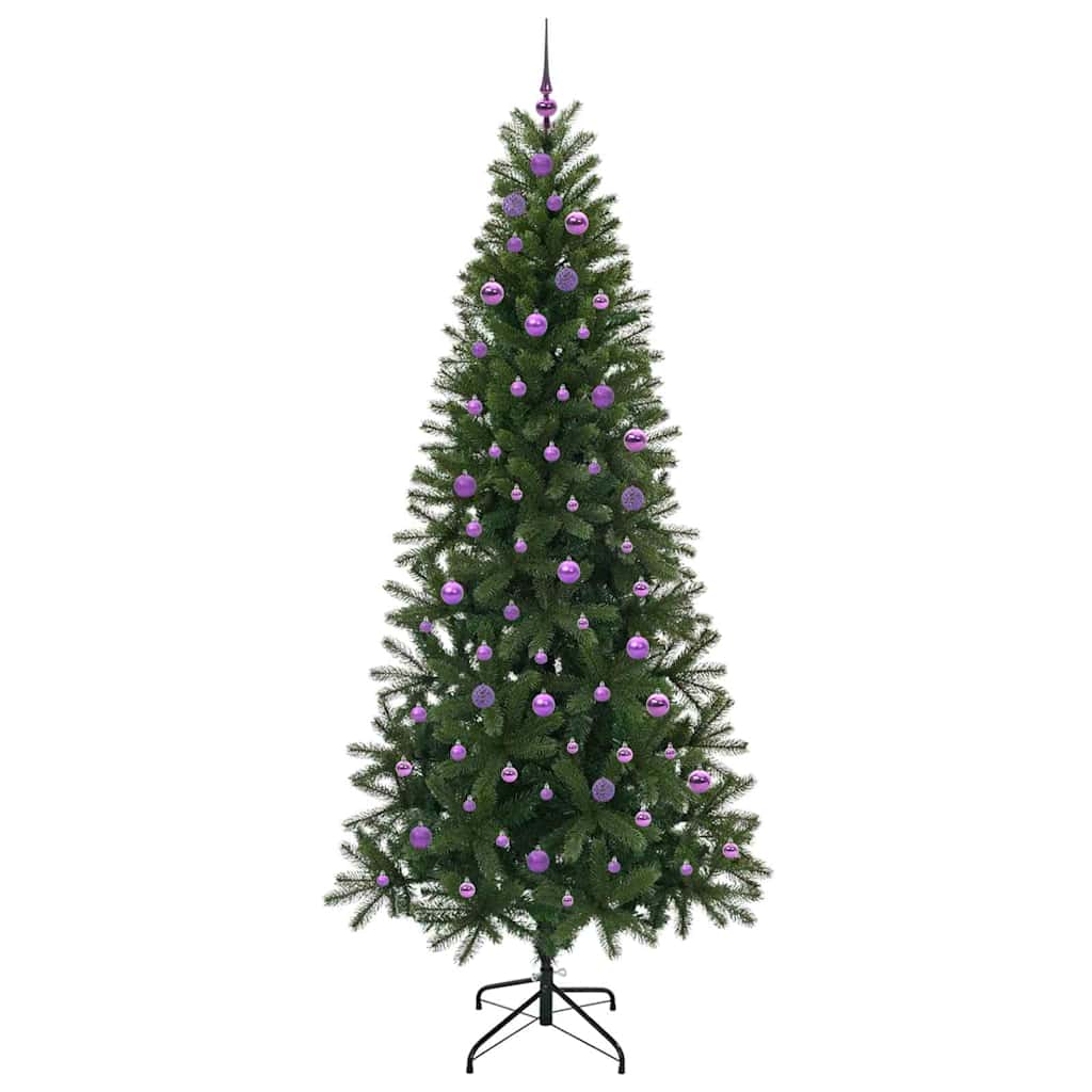 vidaXL Künstlicher Weihnachtsbaum mit 300 LEDs Grün 240 cm PE und PVC