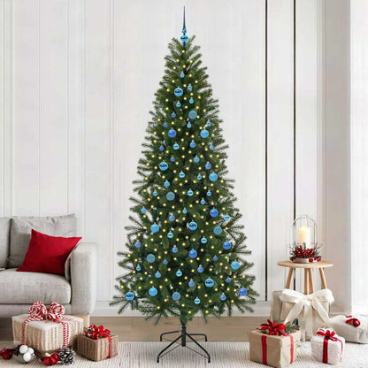 vidaXL Künstlicher Weihnachtsbaum mit 300 LEDs Grün 240 cm PE und PVC
