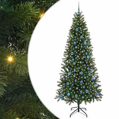 vidaXL Künstlicher Weihnachtsbaum mit 300 LEDs Grün 240 cm PE und PVC