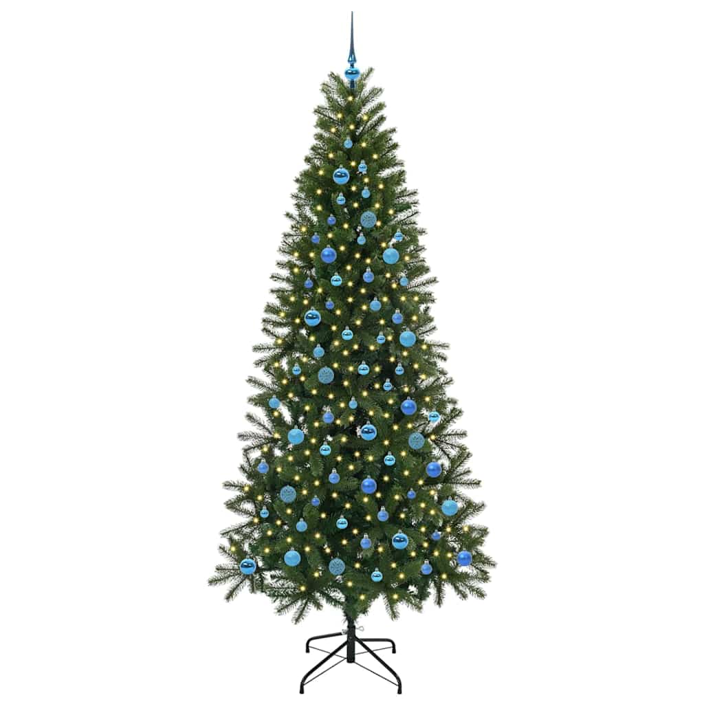 vidaXL Künstlicher Weihnachtsbaum mit 300 LEDs Grün 240 cm PE und PVC