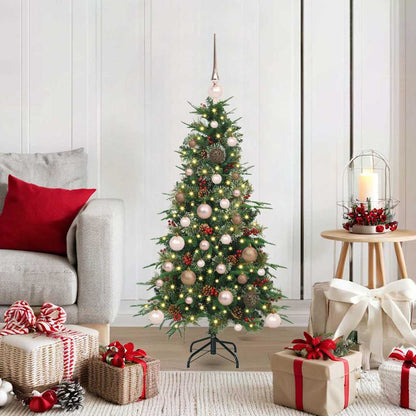 vidaXL Künstlicher klappbarer Weihnachtsbaum Grün 120 cm PE und PVC