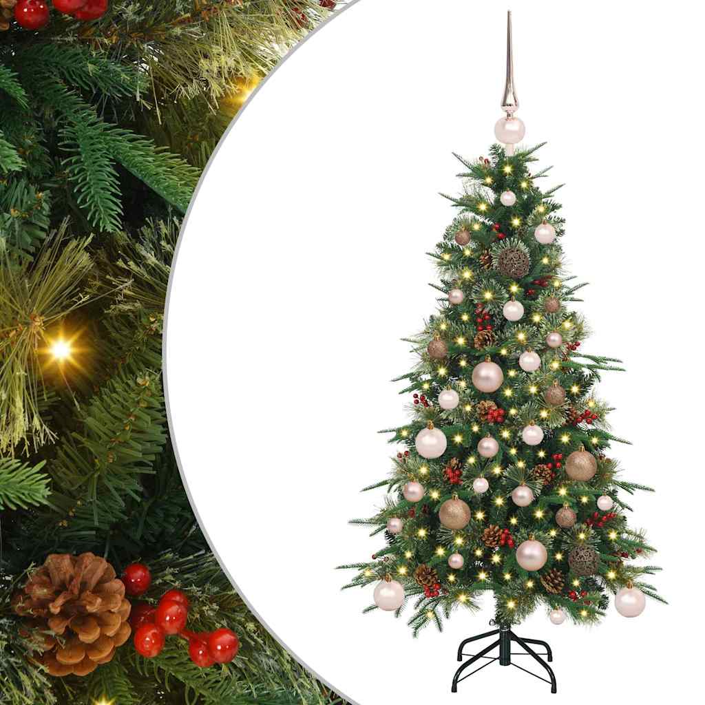 vidaXL Künstlicher klappbarer Weihnachtsbaum Grün 120 cm PE und PVC