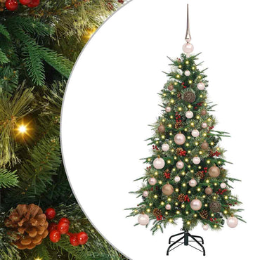 vidaXL Künstlicher klappbarer Weihnachtsbaum Grün 120 cm PE und PVC