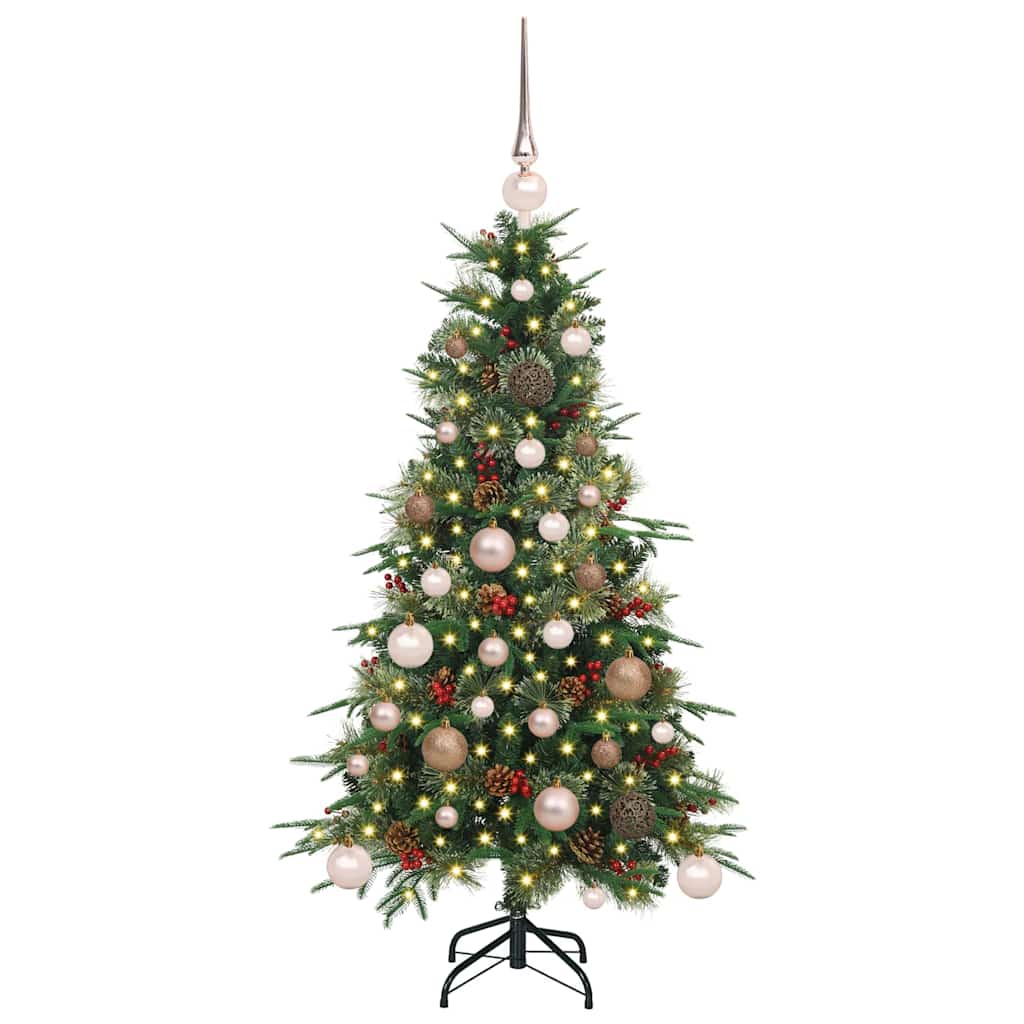 vidaXL Künstlicher klappbarer Weihnachtsbaum Grün 120 cm PE und PVC