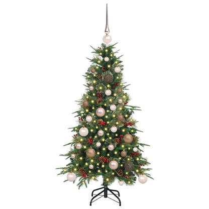 vidaXL Künstlicher klappbarer Weihnachtsbaum Grün 120 cm PE und PVC