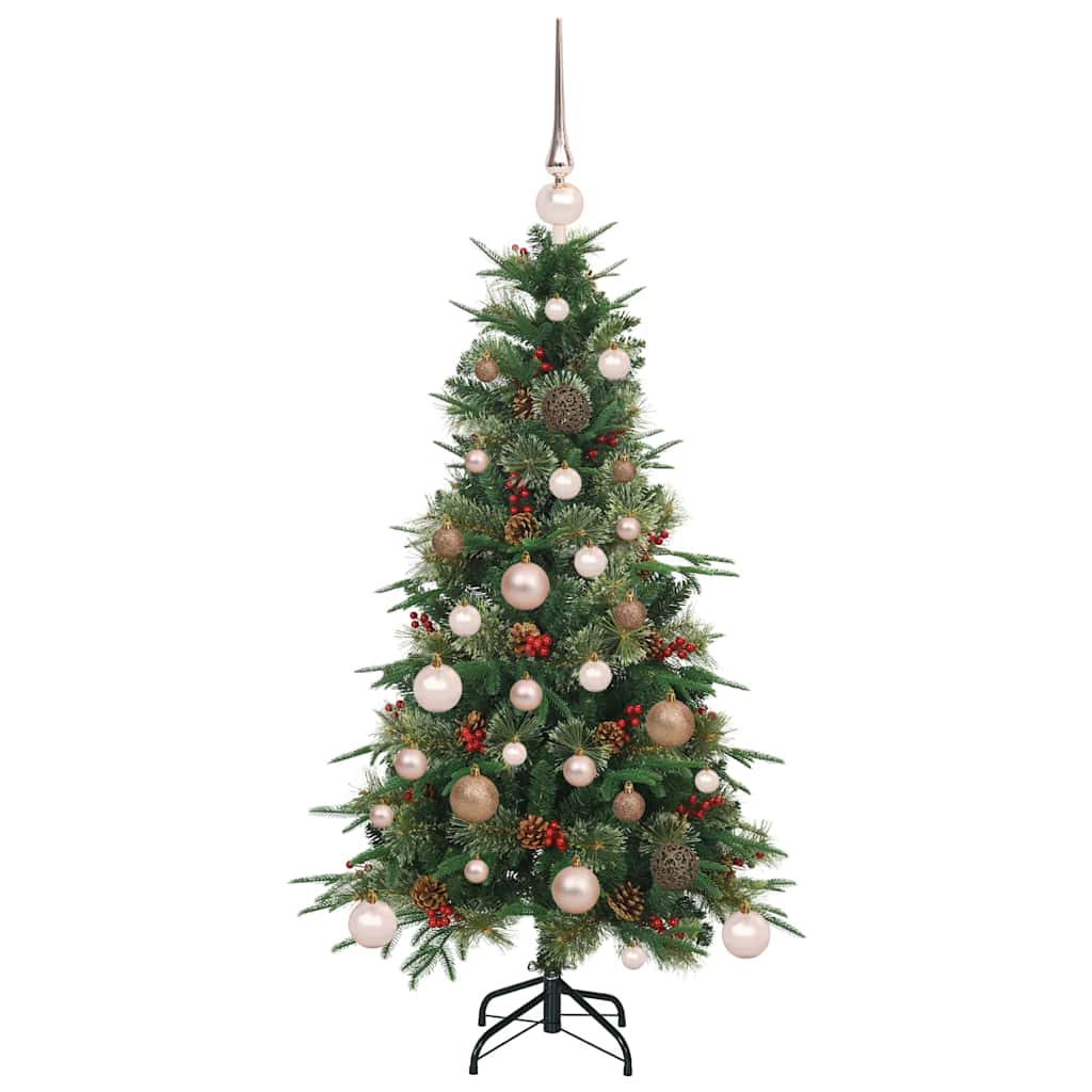 vidaXL Künstlicher klappbarer Weihnachtsbaum Grün 120 cm PE und PVC