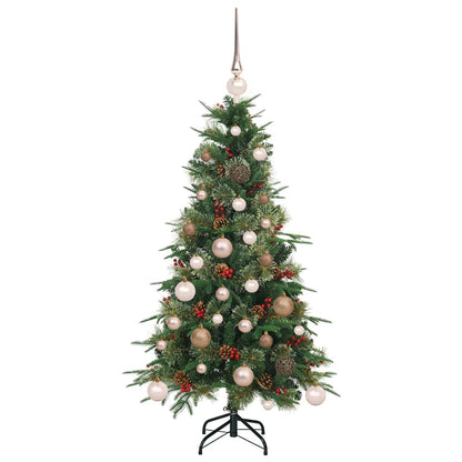 vidaXL Künstlicher klappbarer Weihnachtsbaum Grün 120 cm PE und PVC