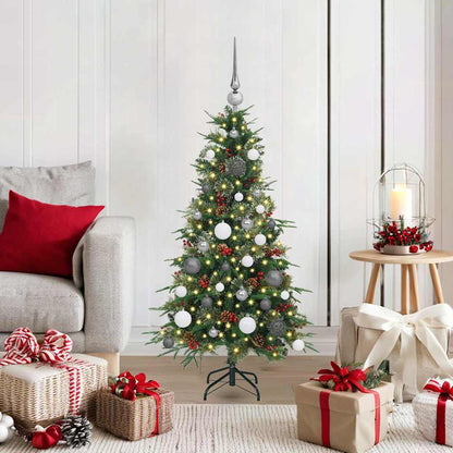 vidaXL Künstlicher klappbarer Weihnachtsbaum Grün 120 cm PE und PVC