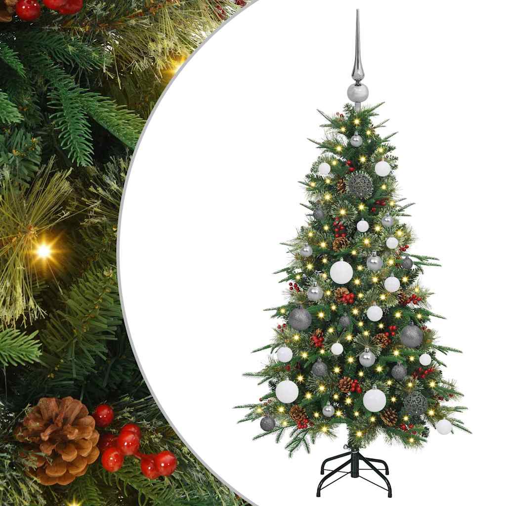 vidaXL Künstlicher klappbarer Weihnachtsbaum Grün 120 cm PE und PVC