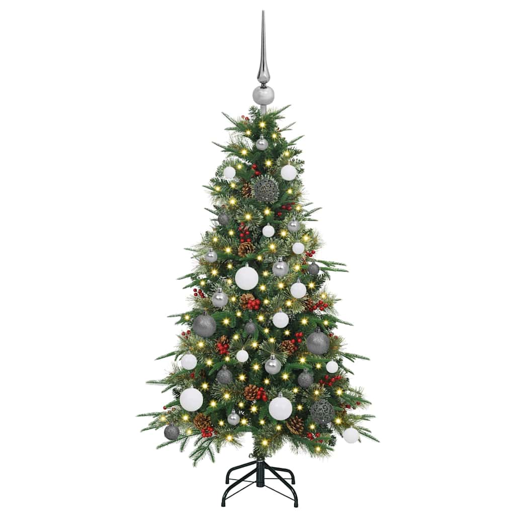 vidaXL Künstlicher klappbarer Weihnachtsbaum Grün 120 cm PE und PVC