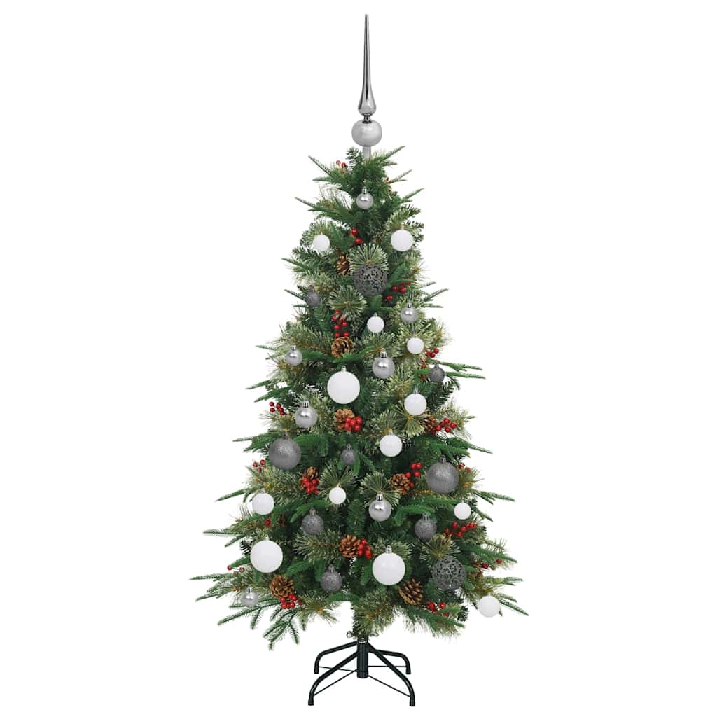 vidaXL Künstlicher klappbarer Weihnachtsbaum Grün 120 cm PE und PVC