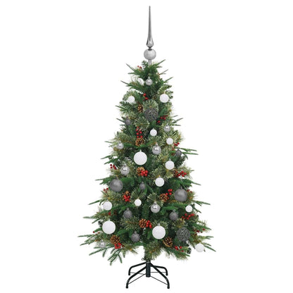 vidaXL Künstlicher klappbarer Weihnachtsbaum Grün 120 cm PE und PVC