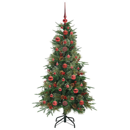 vidaXL Künstlicher klappbarer Weihnachtsbaum Grün 120 cm PE und PVC