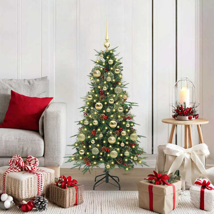 vidaXL Künstlicher klappbarer Weihnachtsbaum Grün 120 cm PE und PVC