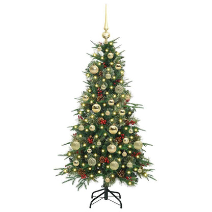 vidaXL Künstlicher klappbarer Weihnachtsbaum Grün 120 cm PE und PVC