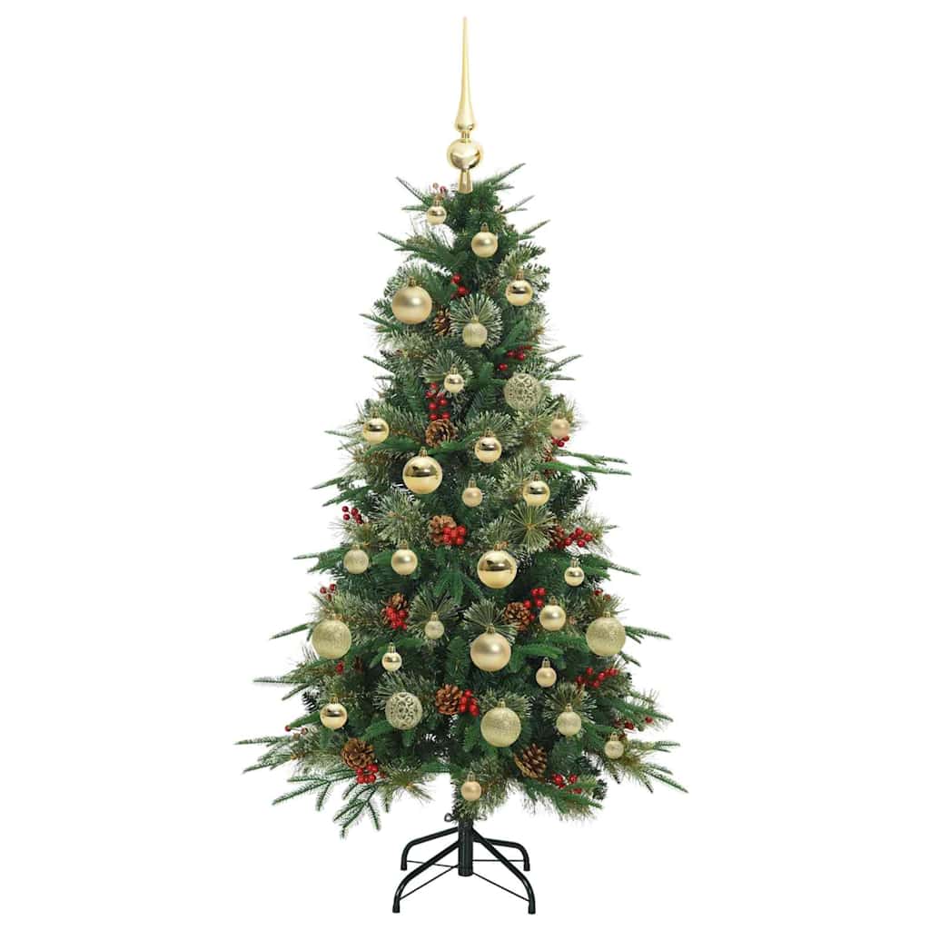 vidaXL Künstlicher klappbarer Weihnachtsbaum Grün 120 cm PE und PVC