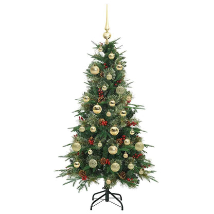 vidaXL Künstlicher klappbarer Weihnachtsbaum Grün 120 cm PE und PVC