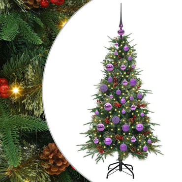 vidaXL Künstlicher klappbarer Weihnachtsbaum Grün 120 cm PE und PVC