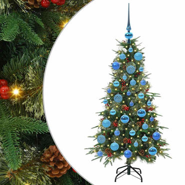 vidaXL Künstlicher klappbarer Weihnachtsbaum Grün 120 cm PE und PVC