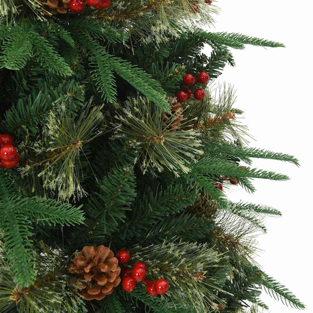 vidaXL Künstlicher klappbarer Weihnachtsbaum Grün 150 cm PE und PVC