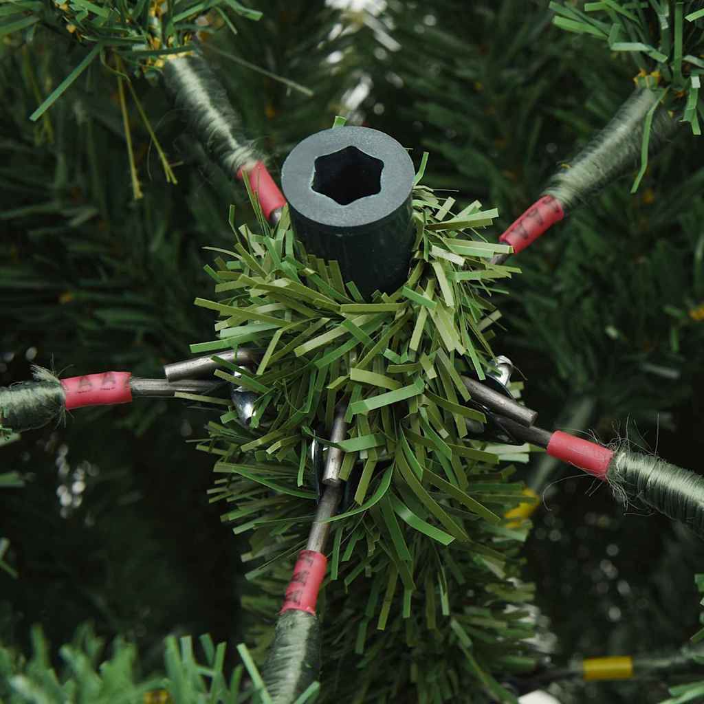 vidaXL Künstlicher klappbarer Weihnachtsbaum Grün 150 cm PE und PVC