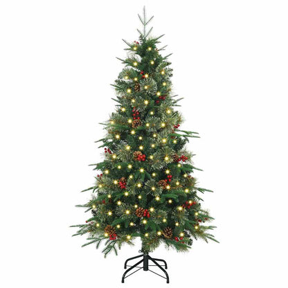 vidaXL Künstlicher klappbarer Weihnachtsbaum Grün 150 cm PE und PVC