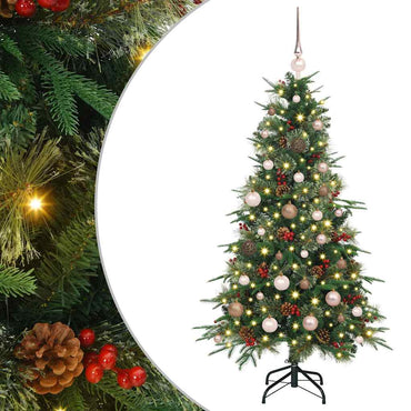 vidaXL Künstlicher klappbarer Weihnachtsbaum Grün 150 cm PE und PVC