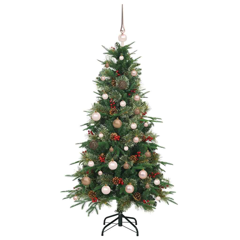 vidaXL Künstlicher klappbarer Weihnachtsbaum Grün 150 cm PE und PVC