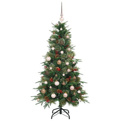 vidaXL Künstlicher klappbarer Weihnachtsbaum Grün 150 cm PE und PVC