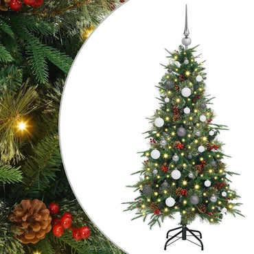 vidaXL Künstlicher klappbarer Weihnachtsbaum Grün 150 cm PE und PVC