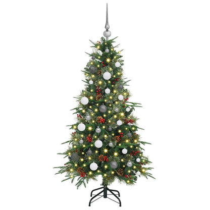 vidaXL Künstlicher klappbarer Weihnachtsbaum Grün 150 cm PE und PVC
