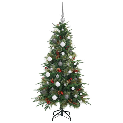 vidaXL Künstlicher klappbarer Weihnachtsbaum Grün 150 cm PE und PVC