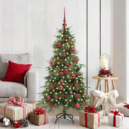 vidaXL Künstlicher klappbarer Weihnachtsbaum Grün 150 cm PE und PVC