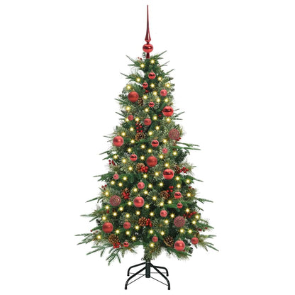 vidaXL Künstlicher klappbarer Weihnachtsbaum Grün 150 cm PE und PVC