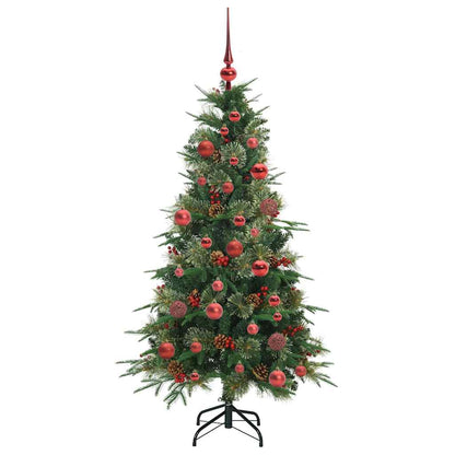 vidaXL Künstlicher klappbarer Weihnachtsbaum Grün 150 cm PE und PVC