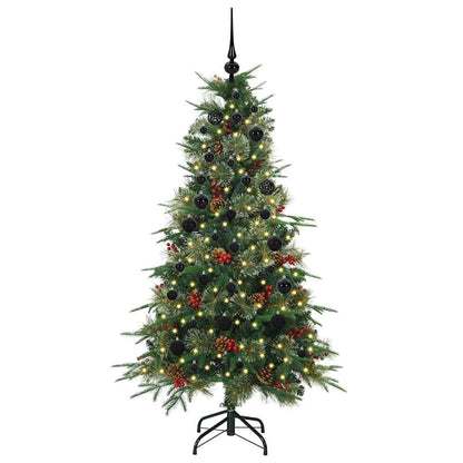 vidaXL Künstlicher klappbarer Weihnachtsbaum Grün 150 cm PE und PVC
